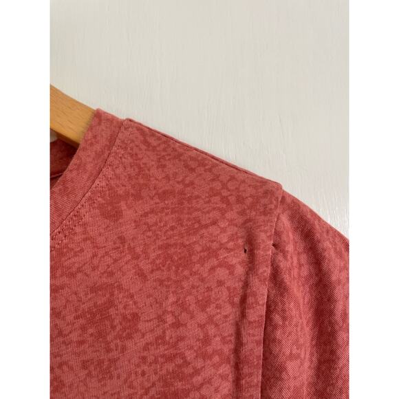 Athleta Organic Daily Crew t shirt orange snake print short sleeve. top Size M - Picture 3 of 6